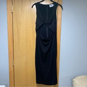 Princess Polly Black Midi Dress With a Cutout - Size 12